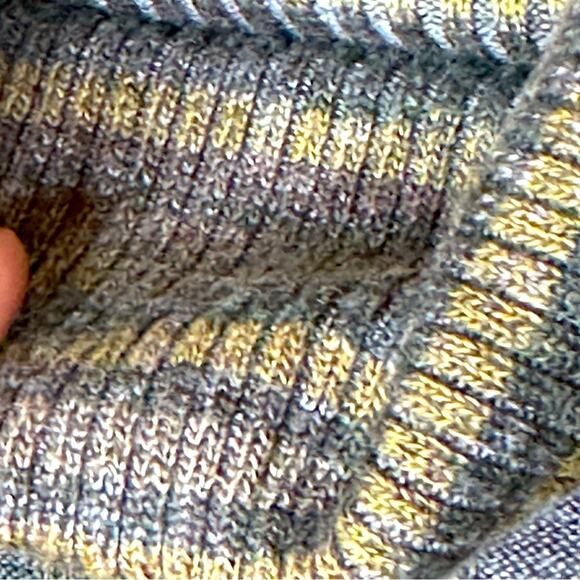 Retro Style Vented Pipes Stripes Turtleneck - MULTICOLORED - Picture 5 of 12